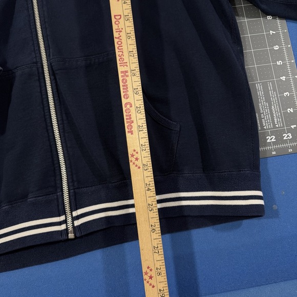 Polo Sport Full-Zip Hoodie Jacket Mens L Navy Blue Slight Wash Fade Y2K - Picture 7 of 10